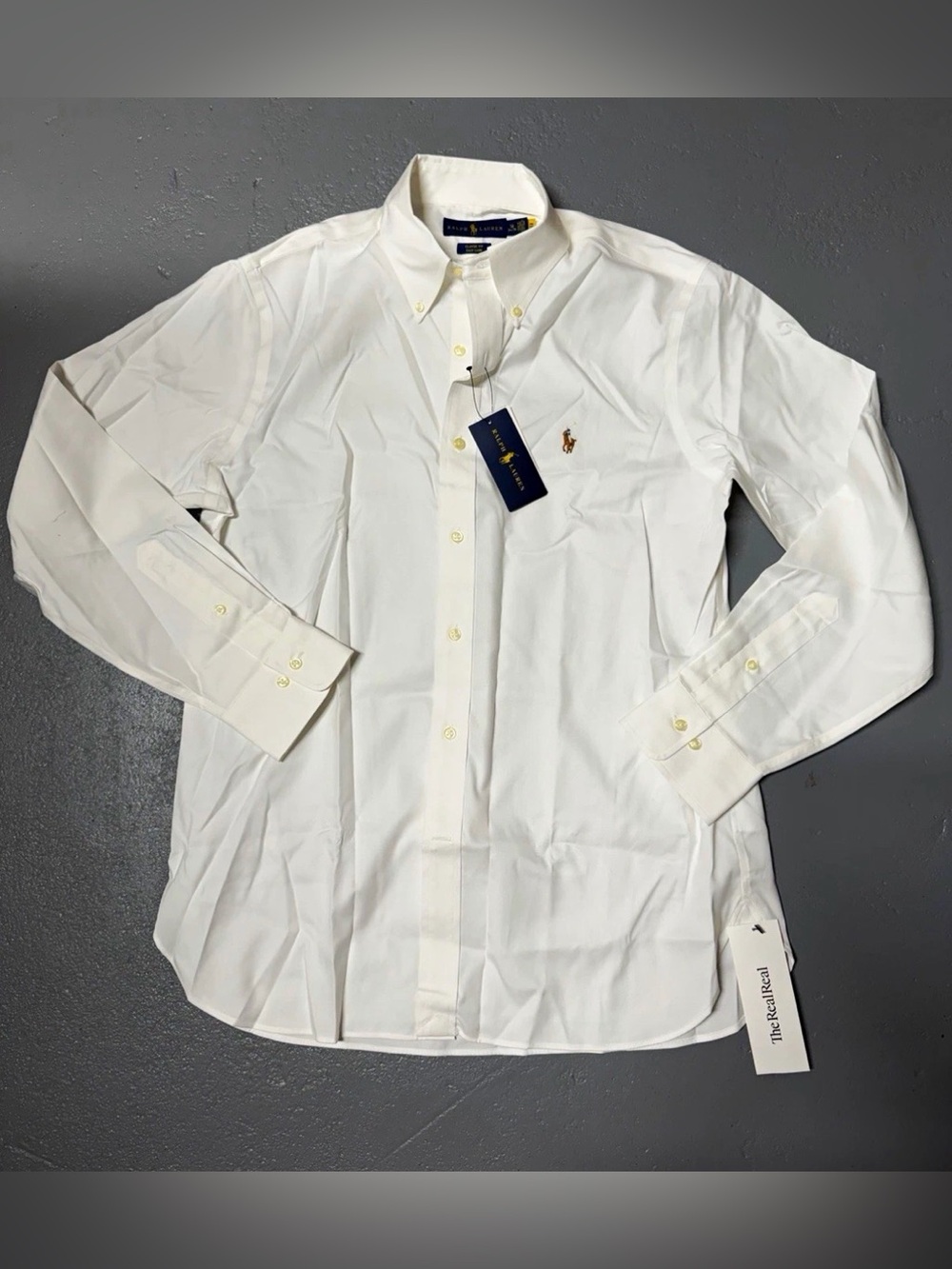NWT Ralph Lauren Men’s 16-34/35 White Classic Fit Easy Care Button-Down Shirt
